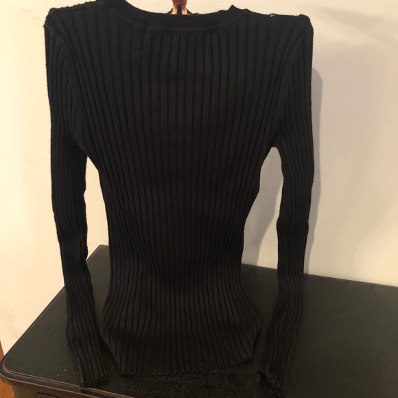 🌸Venus -New never worn black ribbed sweater - Picture 2 of 3